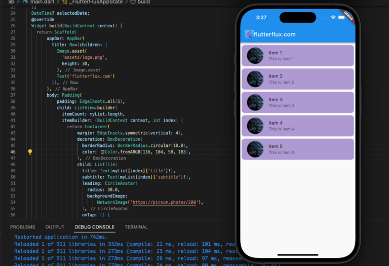 Working with ListTile in Flutter Flutter Flux