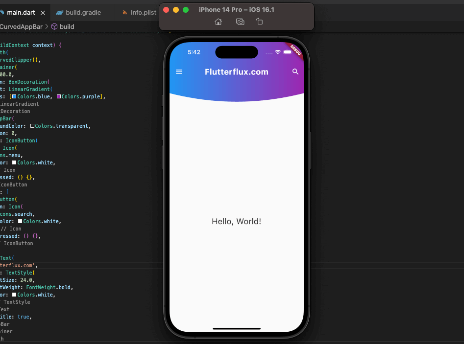 customize the appbar in Flutter