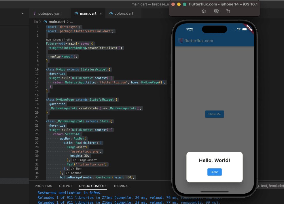 Show Dialog with Animation Flutter