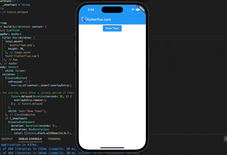 Show Toast in Flutter